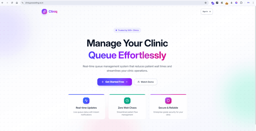 Clinic Queue Management System project preview image
